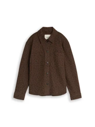 Denim Tom Tailor - Übergangsjacke mit Leo-Print brown black leo - Gr. - M