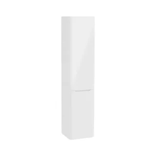 VitrA New Integra Round Hochschrank mit Wäschekorb 40 x 37 x 180 cm (BxTxH) Weiß Hochglanz,70077 70077