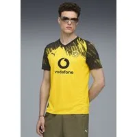 PUMA Fußballtrikot BVB HOME JERSEY REPLICA WITH SPONSOR Fußball, sportlicher Stil, ohne Kapuze, aus Webmaterial
