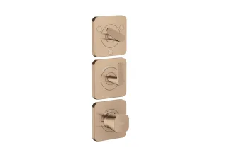 Hansgrohe Thermostat Modul 380/120 Unterputz FS Axor Citterio C 3 Verbr.Cubic polished red gold, 49 49711300
