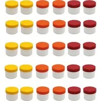 Doserie Kuhn Dose für Salben, Cremes oder Kleinigkeiten (Füllvolumen 35 ml (flach), Höhe 35 mm, 30 St., Salbendosen mit passenden Deckeln), Salbentiegel, Salbenkruke, Cremedose