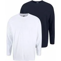 Fruit of the Loom Langarmshirt (Packung, 2-tlg) aus reiner Baumwolle, 2-er Pack