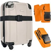 VERCO Koffergurt Gepäckgurt Koffergürtel Kofferband, (1-tlg), Gepäckband Kofferriemen für die Reise in der Farbe Orange
