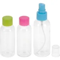 HAC24 Reisebehälter Reiseflaschen-Set Plastikflaschen Shampoo Flasche Handgepäck (Set, 3 St), Ideal für Flugreisen, Wochenend-Trips, Büro