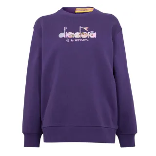 Diadora - Sweatshirt für Damen, gerippt, Regulär, Langärmlig (Violett)