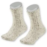 Lusana Trachtensocken Trachten Schoppersocken - L1820T - beigemeliert, naturmeliert