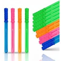alldoro Seifenblasenstab 24er Set Seifenblasenstäbe XXL - Riesen Bubbles für Kinder ab 3 Jahre, 24 Seifenblasenschwerter gefüllt mit 120 ml Seifenblasenflüssigkeit