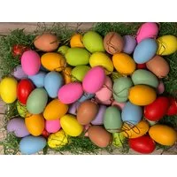 ADINA Osternest ADINA Kunststoffeier 6cm 100er bunt mit Aufhänger
