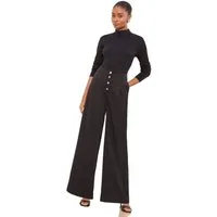 LIPSY Bundfaltenhose Lipsy Plissierte Hose mit weitem Bein (1-tlg)
