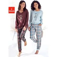 Vivance Dreams by Lascana Pyjama (Packung, 4 tlg., 2 Stück) mit Frontdruck