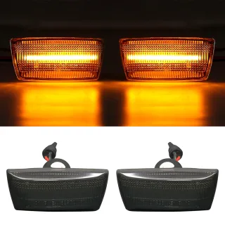 2x LED Seitenblinker Blinker in Schwarz Smoke SET für Opel Adam Astra H Zafira B Corsa D E Insignia Meriva B
