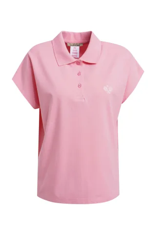 Smith&Soul - Oversize Polo Pique T-shirt bubblegum - Gr. - XXL