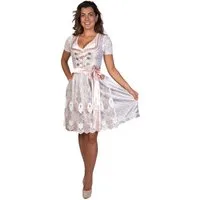 Trachtl Dirndl EMELY Dirndl Trachtenkleid Damen 2:TLG Grau/Rosa 40