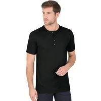 Trigema T-Shirt TRIGEMA T-Shirt mit Knopfleiste DELUXE Baumwolle (1-tlg)