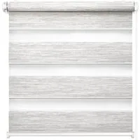 Doppelrollo Duo Rollo Klemmfix ohne Bohren für Fenster Rollos Faltrollo "Natural", DomDeco, Klemm- oder Schraubmontage, Klemmbar, Kettenzug, ohne Bohren, Sicht- und Blendschutz