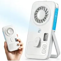 nsihing Handventilator Mini-Handvernebler-Ventilator, mit kalter Luft,wiederaufladbare, 4 Geschwindigkeiten,mit LED-Display,leiser Taschenventilator