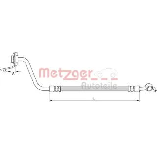 Metzger Bremsschlauch hinten links Hyundai Santa Fe 2