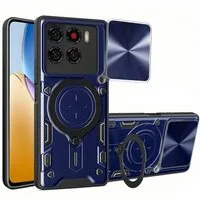 betterfon Handyhülle für ZTE Blade Hülle mit Slide Kameraschutz Ringhalter, Stoßfestes Hybrid-Case mit Standfunktion und sicherem Halt