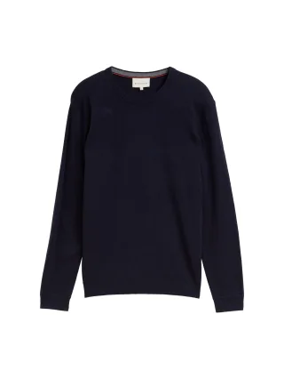 Tom Tailor - Strickpullover mit Kaschmir-Anteil knitted navy melange - Gr. - L
