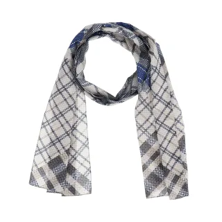 Halsüberkopf Accessoires - 160x35 Schal Karo blau - Gr. - OS
