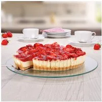 mucHome Tortenplatte aus Glas 360° drehbare Rund ∅30 cm Tortendrehscheibe Drehteller, Glas