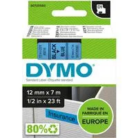 D1 ORIGINAL Schriftband, schwarz auf blau, 12mm x 7m S0720560