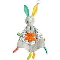 Fehn Schmusetuch DoBabyDoo, Hase, mit Befestigungsring für Schnuller
