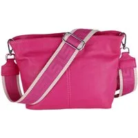 MIRROSI Umhängetasche Damen Crossbody Bag, Echtleder Made In Italy (Schultertasche für jeden Anlass (1 Tasche & 2 Gurte), BOHO Style), 30x20x13cm, gemusterten& verstellbaren Schulterriemen