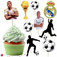 PartyPal, Topper TOPPER FÜR TORTEN FUSSBALL MBAPPE REAL MADRID SET
