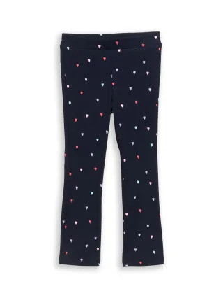 tom tailor kids - Flared Leggings mit Herz-Print navy colorful heart - Gr. - 110
