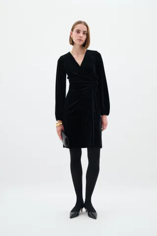 Jerseykleid Gerade Passform Blac
