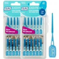TePe Interdentalbürsten EasyPick Dental Stick, 120 Stück (Doppelpack 2x 60 Stück)