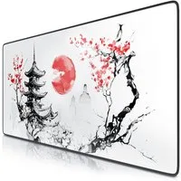 Titanwolf Gaming Mauspad XXL Speed Mousepad 900 x 400 x 3 mm, große Tischunterlage, rutschfest, abwaschbar, Geschwindigkeit & Präzision, Japan Painting