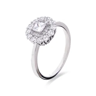 Luxenter Ring aus 925er Sterlingsilber und Zirkonia, rhodiniert – Raxya