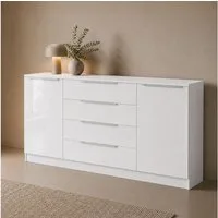borchardt Möbel Kommode Oliva, Kommode mit Metallgriffen, Breite 166 cm, mit 4 Schubkästen