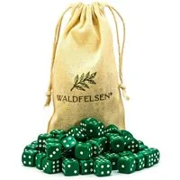 Waldfelsen Spiel – 2-50 Stk Standard Spielwürfel 16 mm Acrylwürfel Würfel bunt, Spielmaterial, Verschiedene Farben