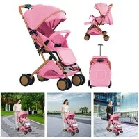 JEOBEST Kinder-Buggy Baby Kinderwagen, Kompakter Buggy, 0–4 Jahre, Zusammenklappen mit einer Hand, Liegeposition