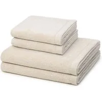 Cawö Handtuch Set Lifestyle, Walkfrottee (Spar-Set, 4-St), 2 X Handtuch 2 X Duschtuch im Set - Baumwolle - Saugstark
