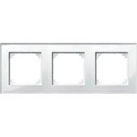 Rahmen aus Glas, 3-fach, für waagerechte und senkrechte Montage, Typ 489319 weiß (glänzend), Retail