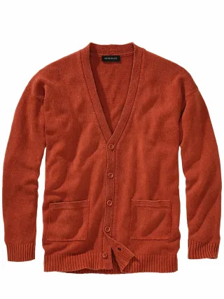 Mey & Edlich Herren Sundowner-Cardigan Braun 100 % Baumwolle