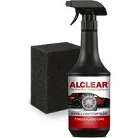 ALCLEAR 721RK Reifenpflege Auto Reifenglanz Tire Shine seidenmatt 1L + Schwamm Auto-Reinigungsmittel