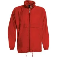 Goodman Design Regenjacke Windbreaker Damen und Herren Im Kragen integrierte Kapuze
