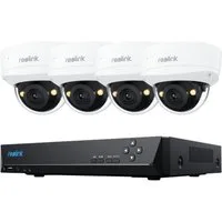 Reolink Überwachungskamera PoE Set RLK8-800V4 (Innenbereich, Außenbereich, 125° Superweitwinkel,4K 8MP, IK10 Vandalismus,Intelligente Erkennung)