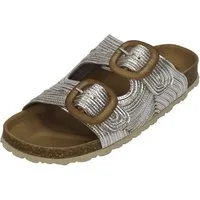 VERBENAS RUTH lato metal Pantolette Plata