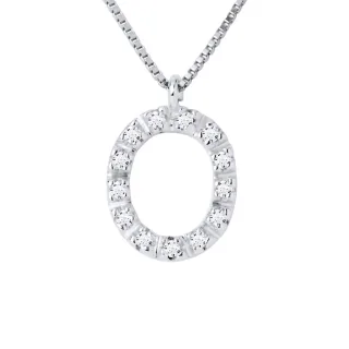 DIADEMA - Halskette mit Diamanten - O - Weißgold - Chaine Véntienne