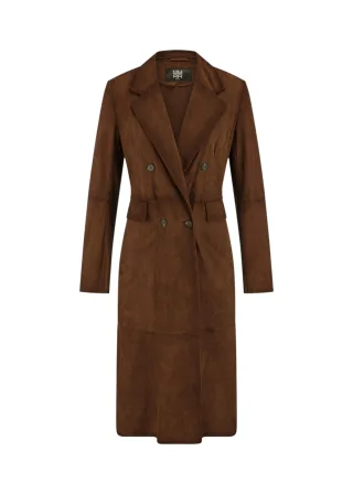 RIANI - Ledermantel dark pecan - Gr. - 38