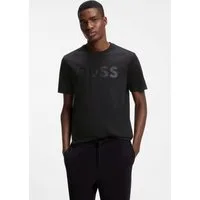 BOSS GREEN T-Shirt TS Structure Logo 100% Cotton, Regular Fit, Rundhalsausschnitt