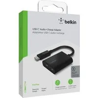 Belkin RockStar USB-C Audio- und Ladeadapter USB-Ladegerät (Audioübertragung und Laden über einen einzigen USB-C-Anschluss)
