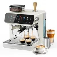 CHEFFANO Espressomaschine mit integriertem Mahlwerk, 20 Bar und 19 Mahlgradstufen