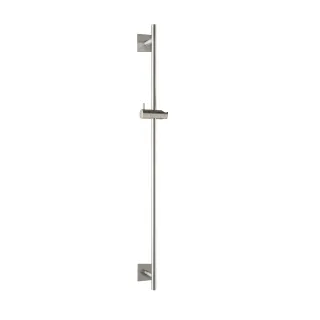 Herzbach spa ix Duschstange 90 rund rosette 70 eckig, Edelstahl matt gebürstet, 17.965900.2.09 17.965900.2.09